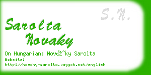 sarolta novaky business card